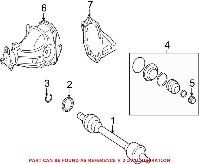 Mercedes Axle Seal Ring - Rear 2203570690